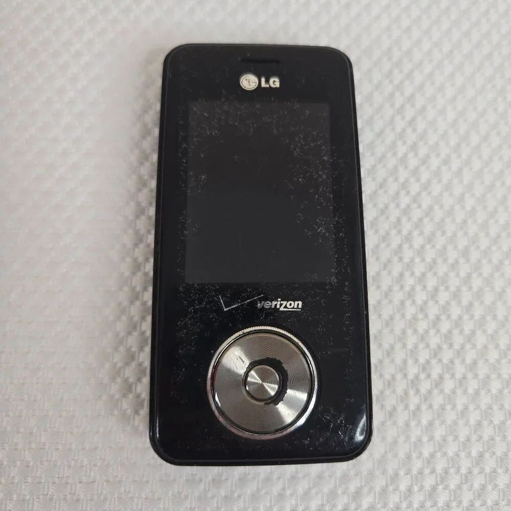 Vintage LG Chocolate Verizon Slide Phone Black Pre-Owned For Parts Not Tested No